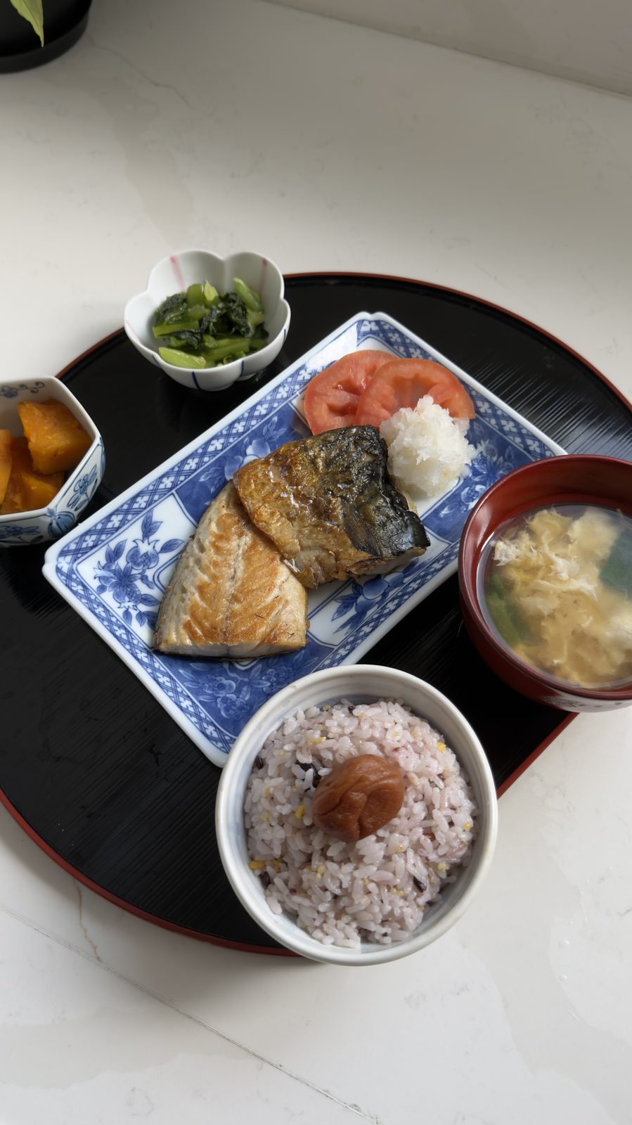 Japanese Skincare Breakfast: Kabocha & Saba