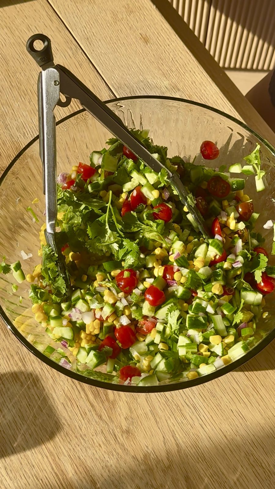 Cucumber Corn Salsa Salad
