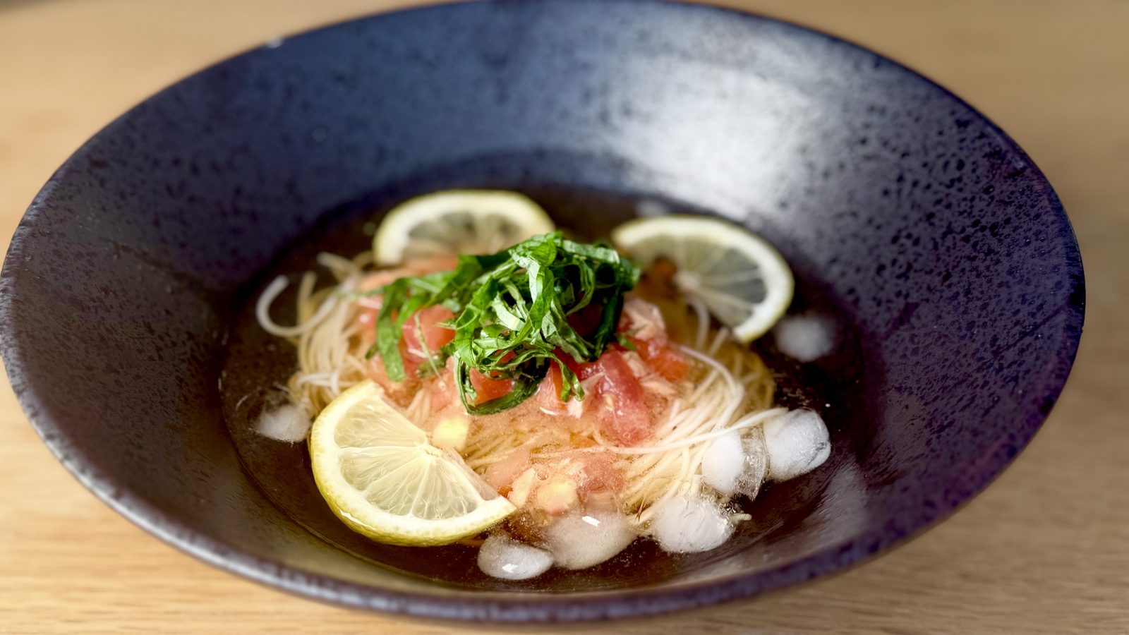 Cold Tomato Salmon Somen